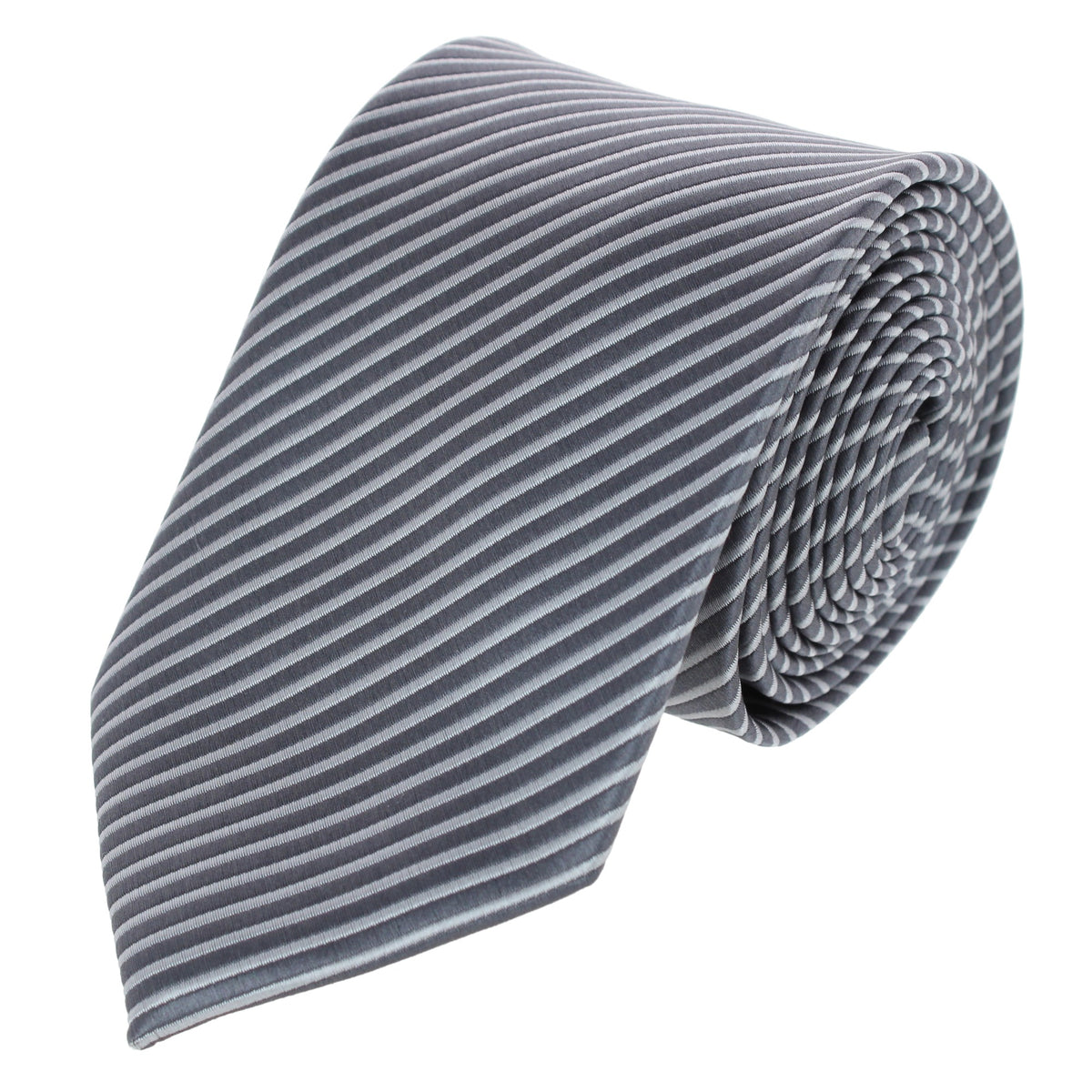 CTM® Men's Subtle Stripe Solid Color Necktie - Grey