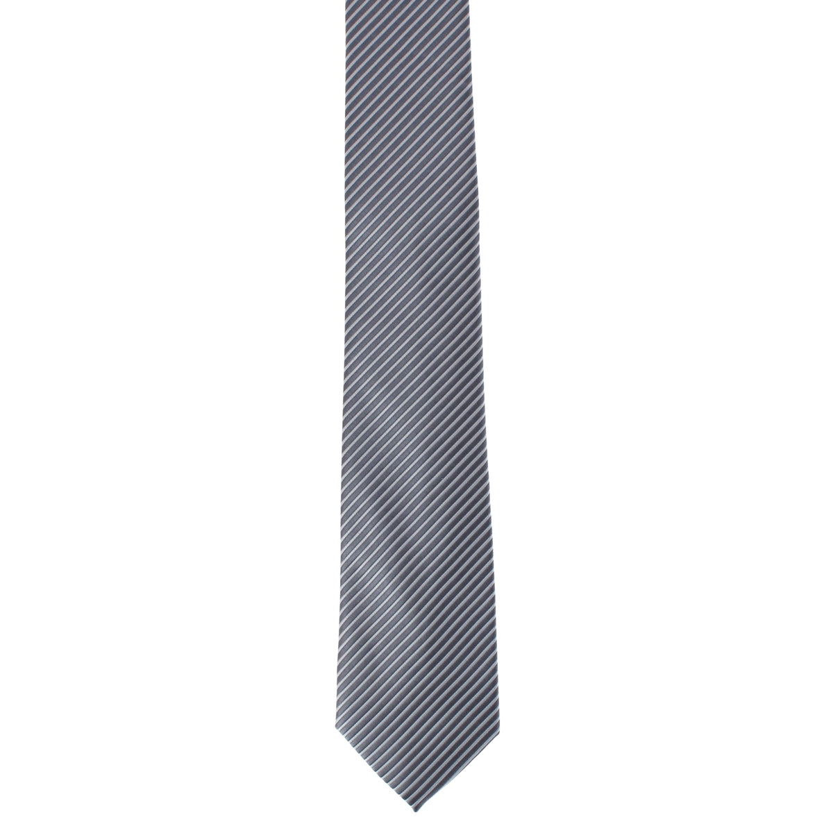 CTM® Men's Subtle Stripe Solid Color Necktie - Grey