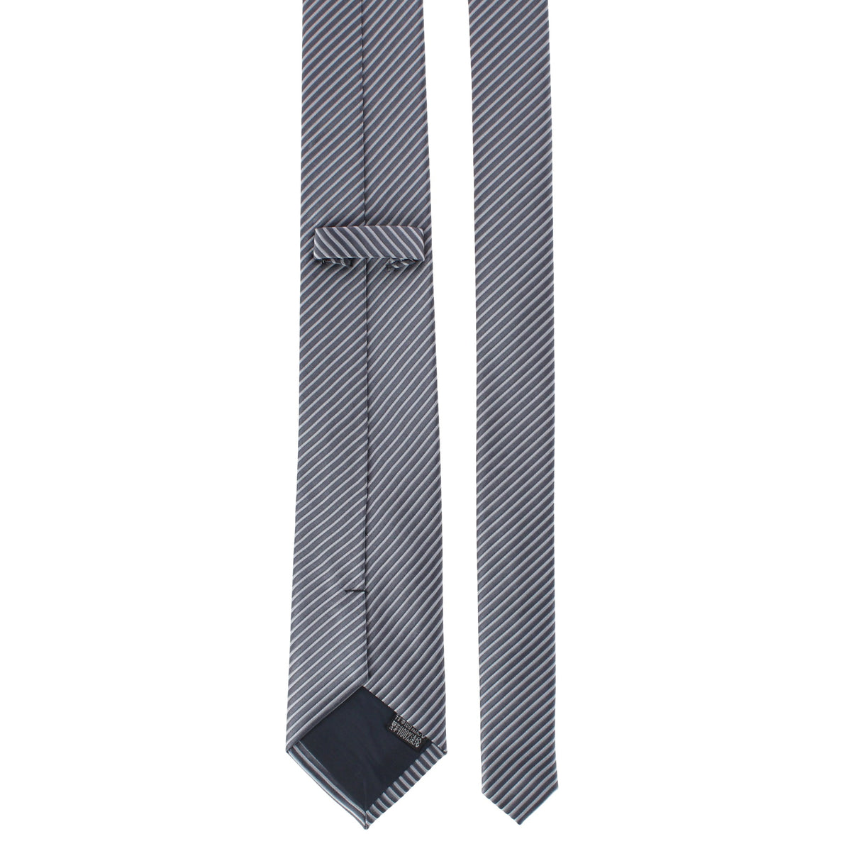 CTM® Men's Subtle Stripe Solid Color Necktie - Grey