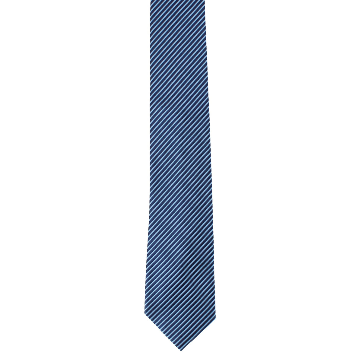 CTM® Men's Subtle Stripe Solid Color Necktie - Navy
