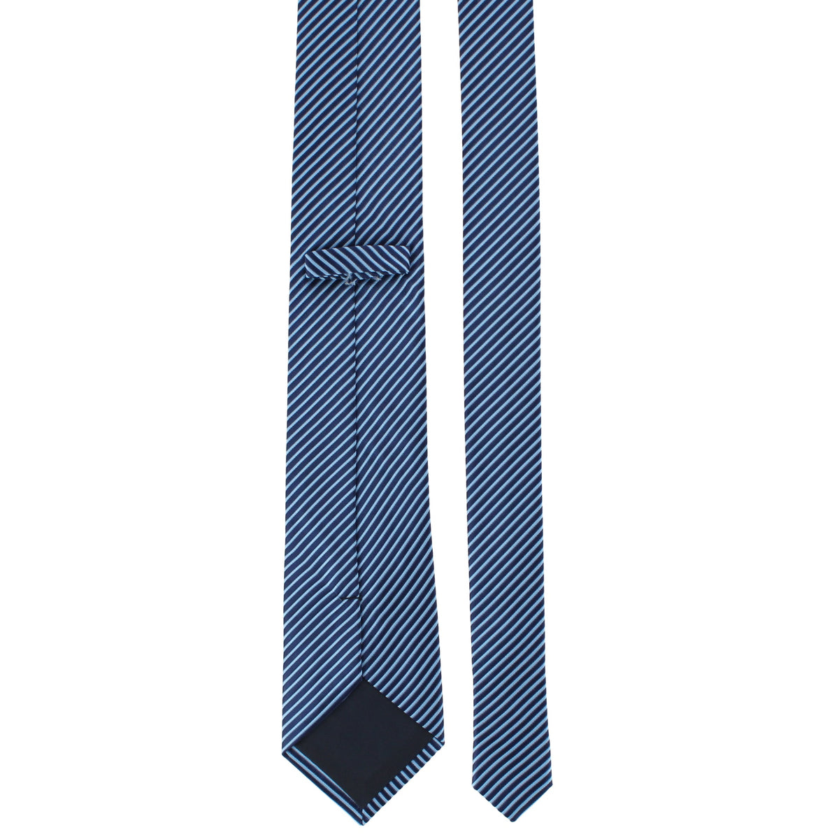 CTM® Men's Subtle Stripe Solid Color Necktie - Navy