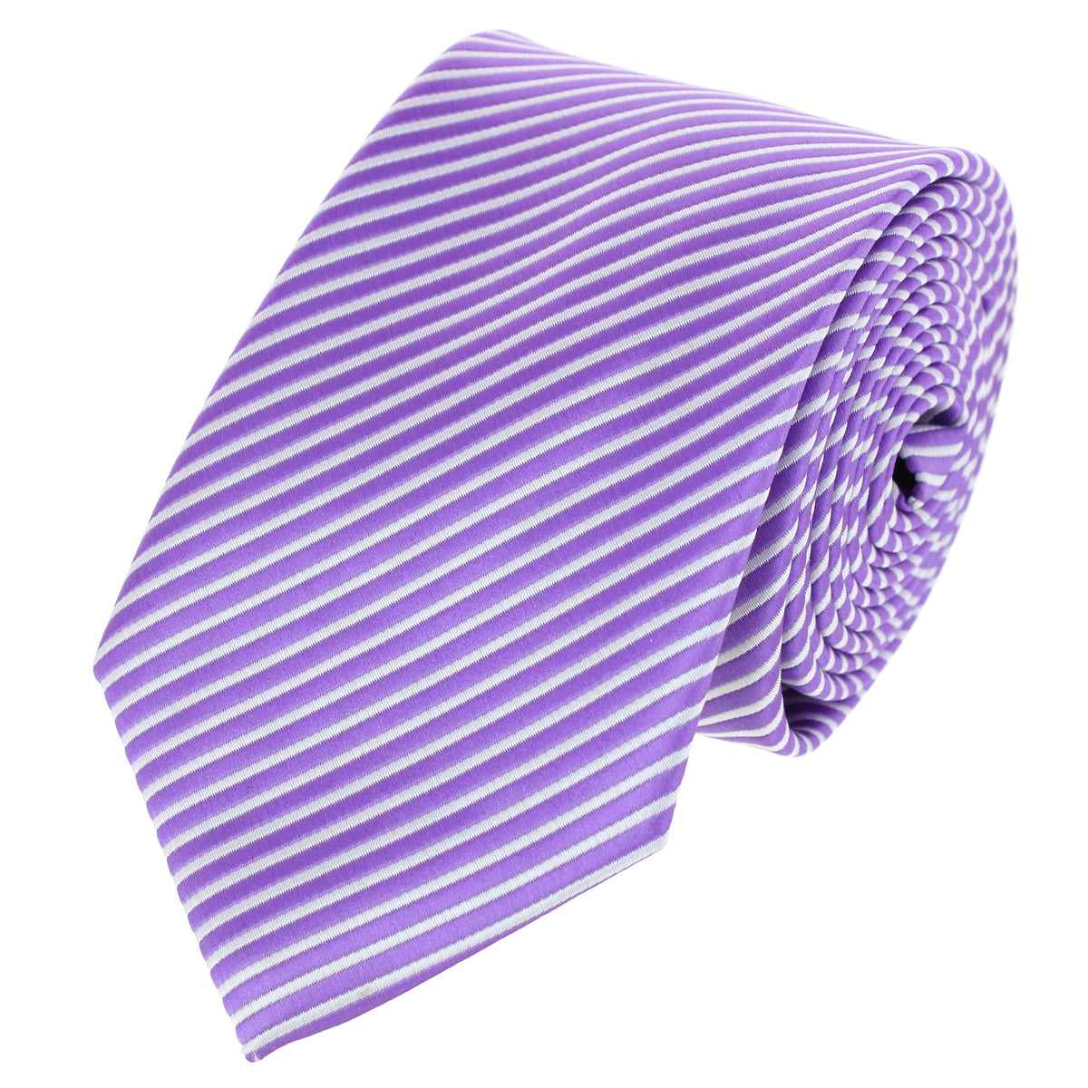 CTM® Men's Subtle Stripe Solid Color Necktie - Purple