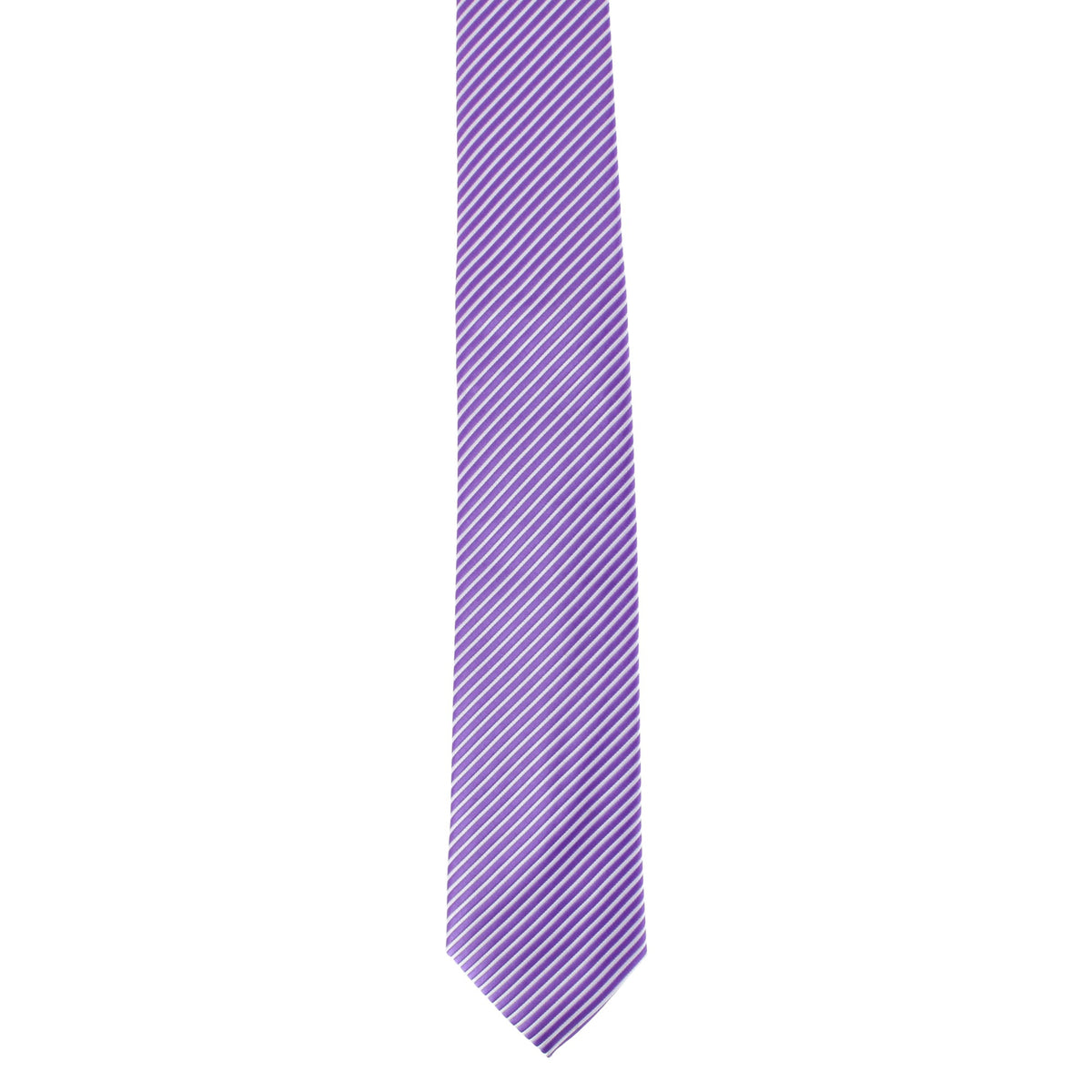 CTM® Men's Subtle Stripe Solid Color Necktie - Purple