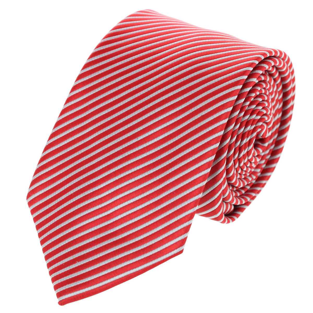 CTM® Men's Subtle Stripe Solid Color Necktie