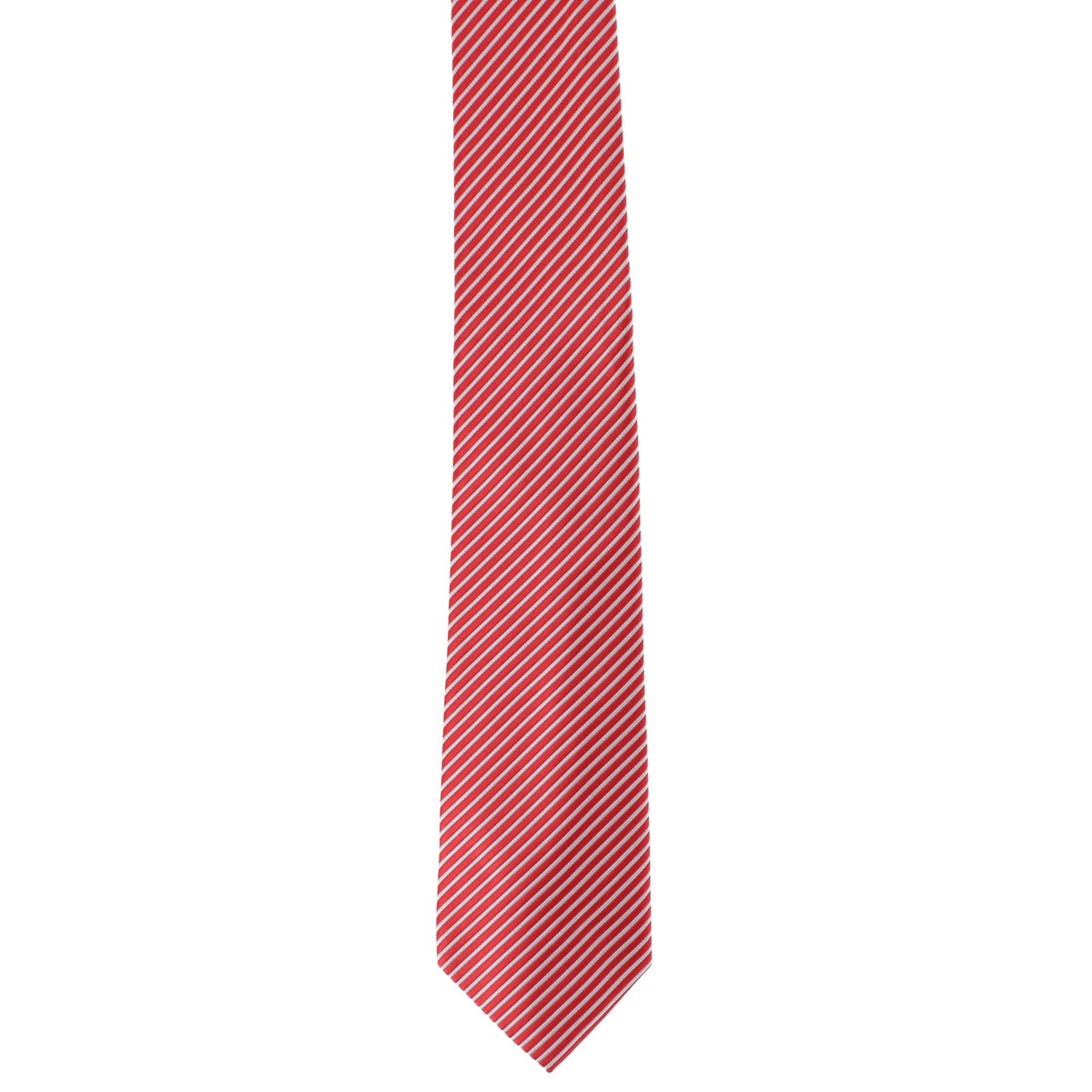 CTM® Men's Subtle Stripe Solid Color Necktie - Red
