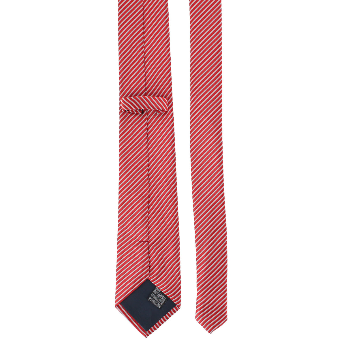 CTM® Men's Subtle Stripe Solid Color Necktie - Red