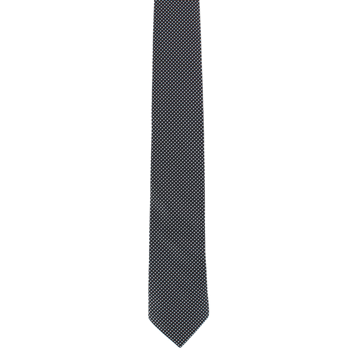 CTM® Men's Subtle Diamond Weave Necktie - Black