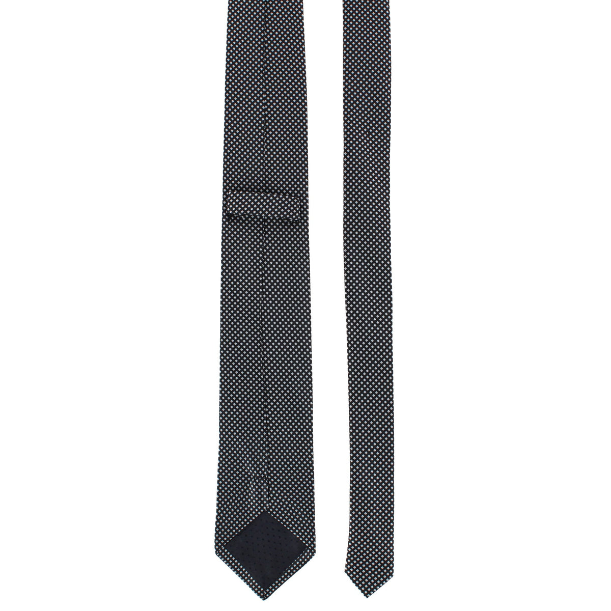 CTM® Men's Subtle Diamond Weave Necktie - Black
