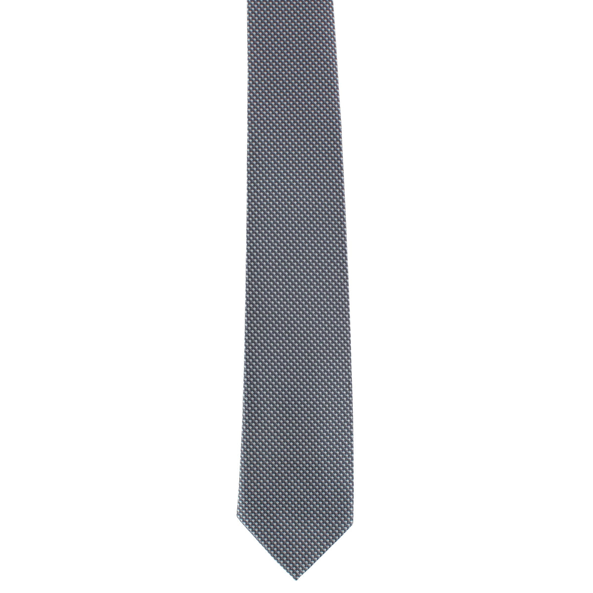 CTM® Men's Subtle Diamond Weave Necktie - Grey