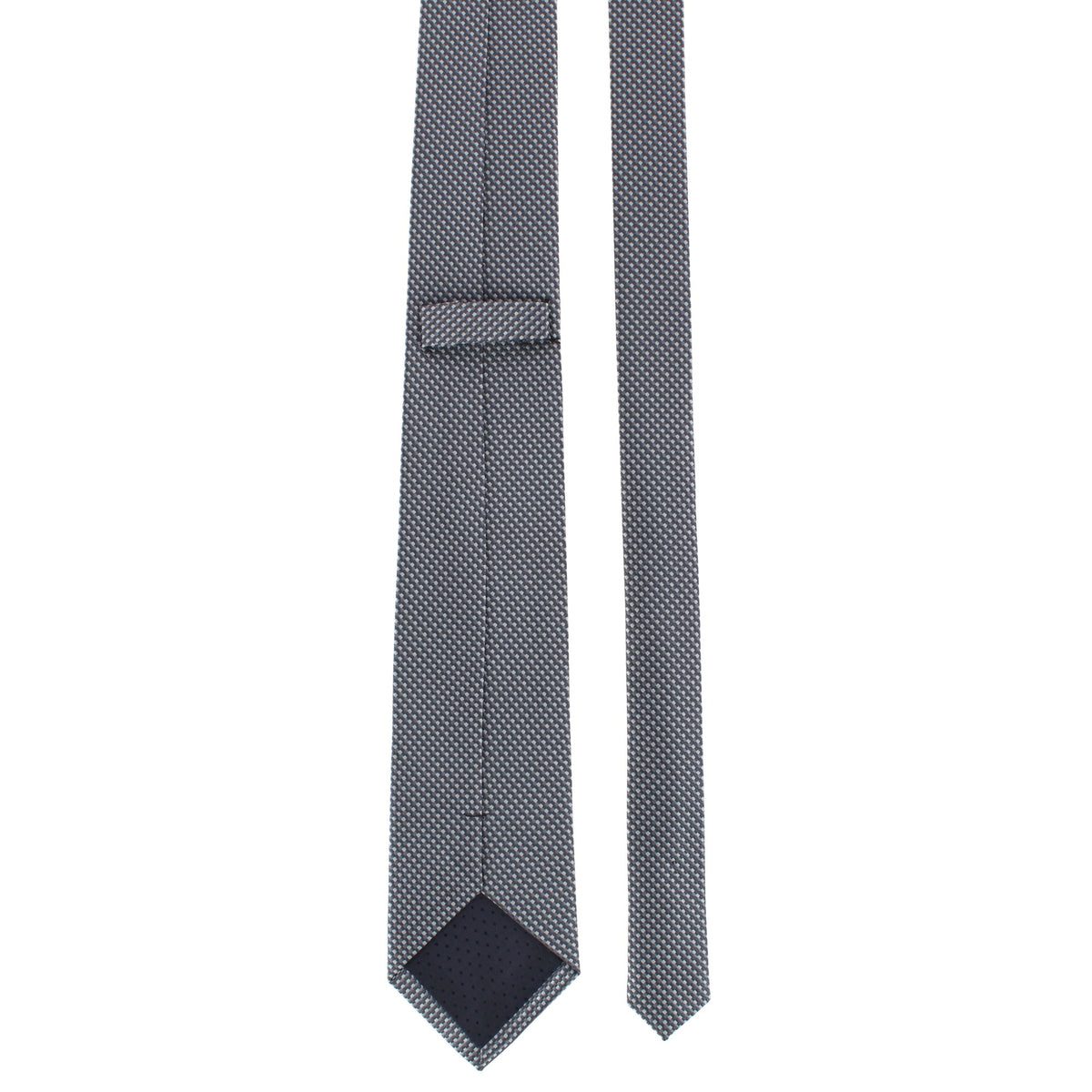 CTM® Men's Subtle Diamond Weave Necktie - Grey