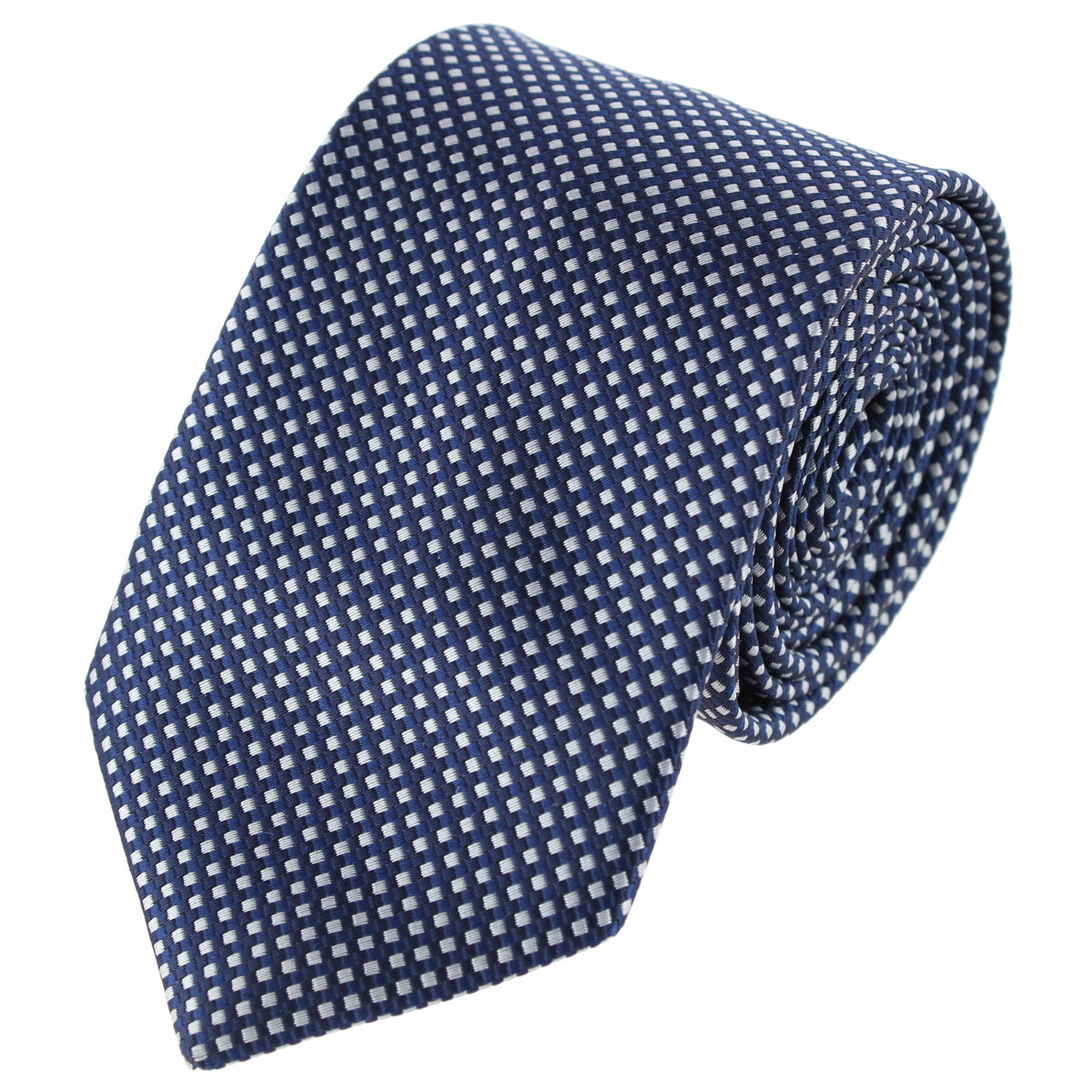 CTM® Men's Subtle Diamond Weave Necktie - Navy