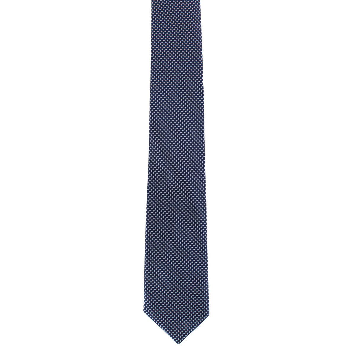 CTM® Men's Subtle Diamond Weave Necktie - Navy