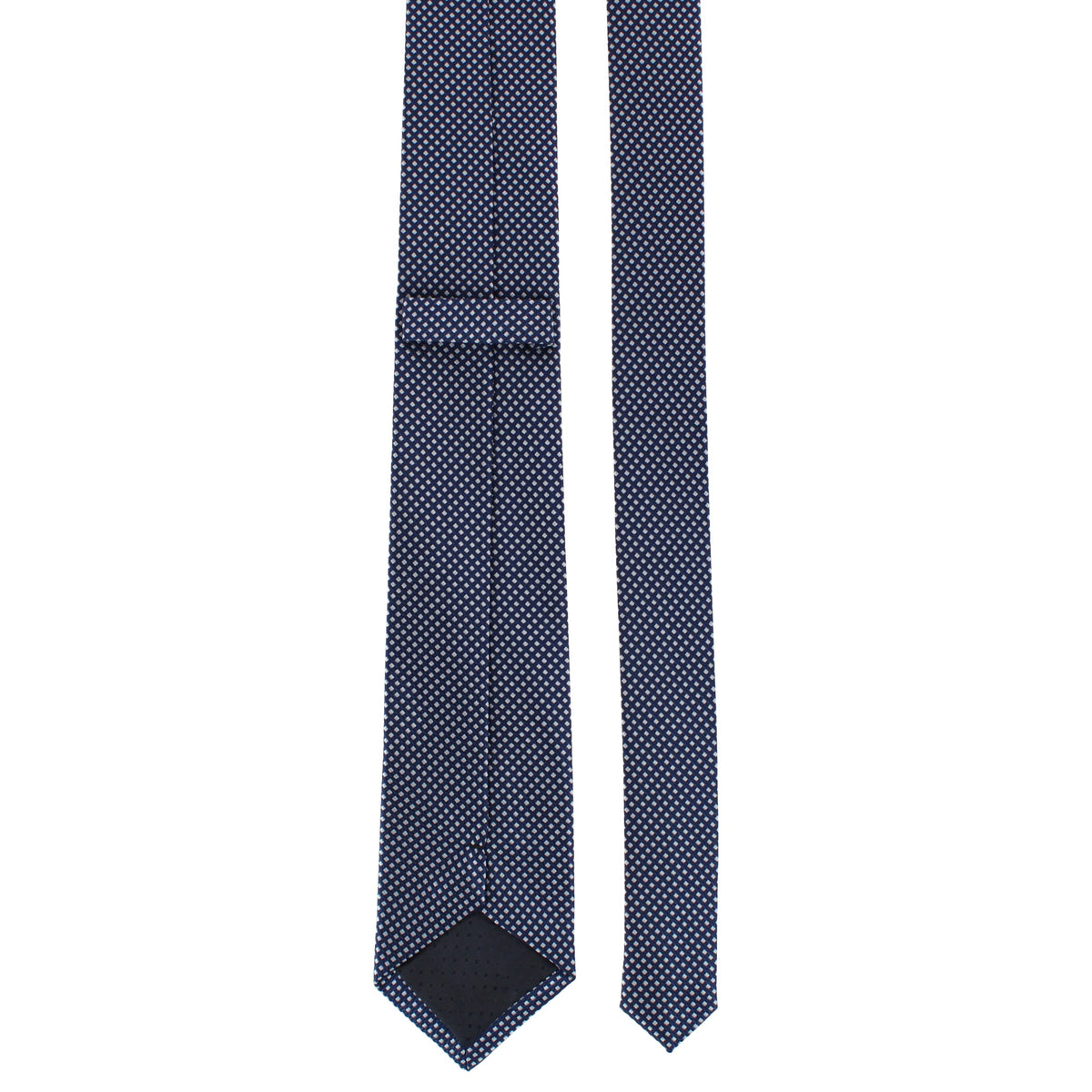 CTM® Men's Subtle Diamond Weave Necktie - Navy