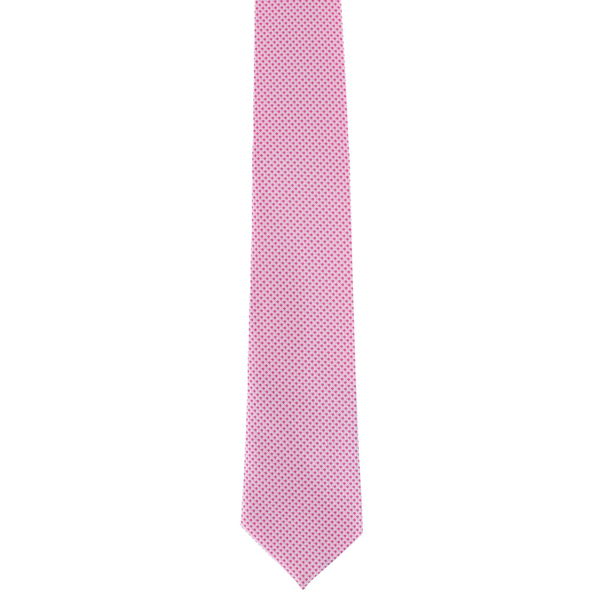 CTM® Men's Subtle Diamond Weave Necktie - Pink