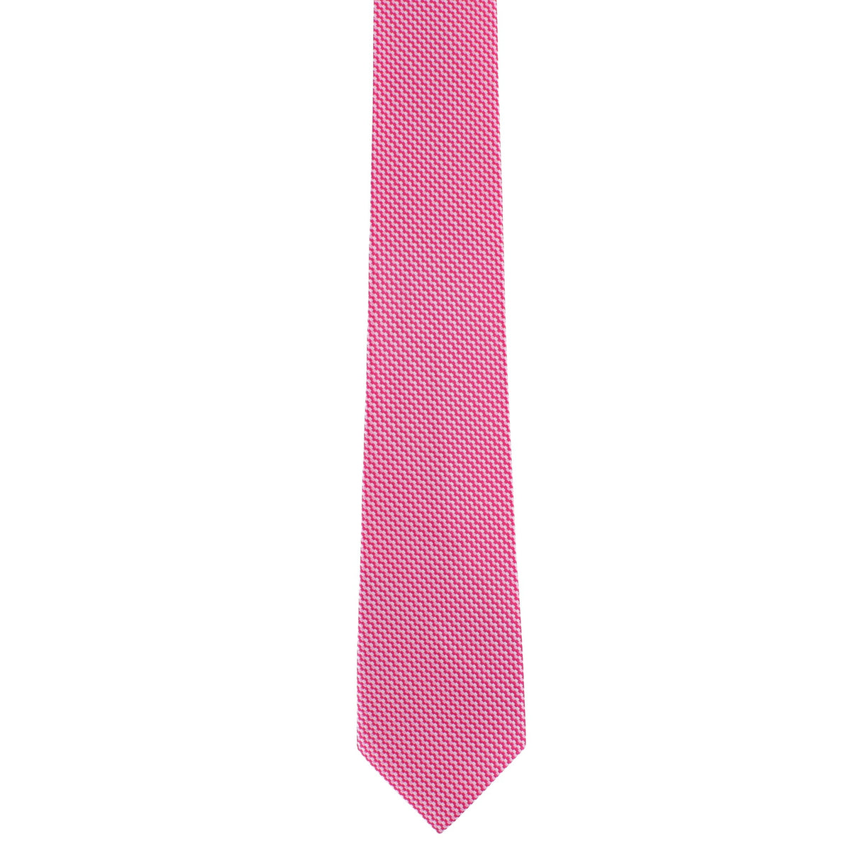 CTM® Men's Subtle Diamond Weave Necktie - Fuchsia