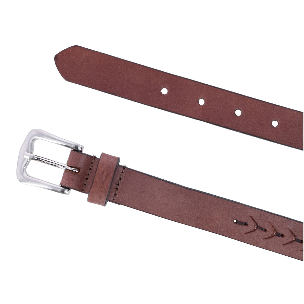 Toneka Women's Skinny Belt with Lace - Brown