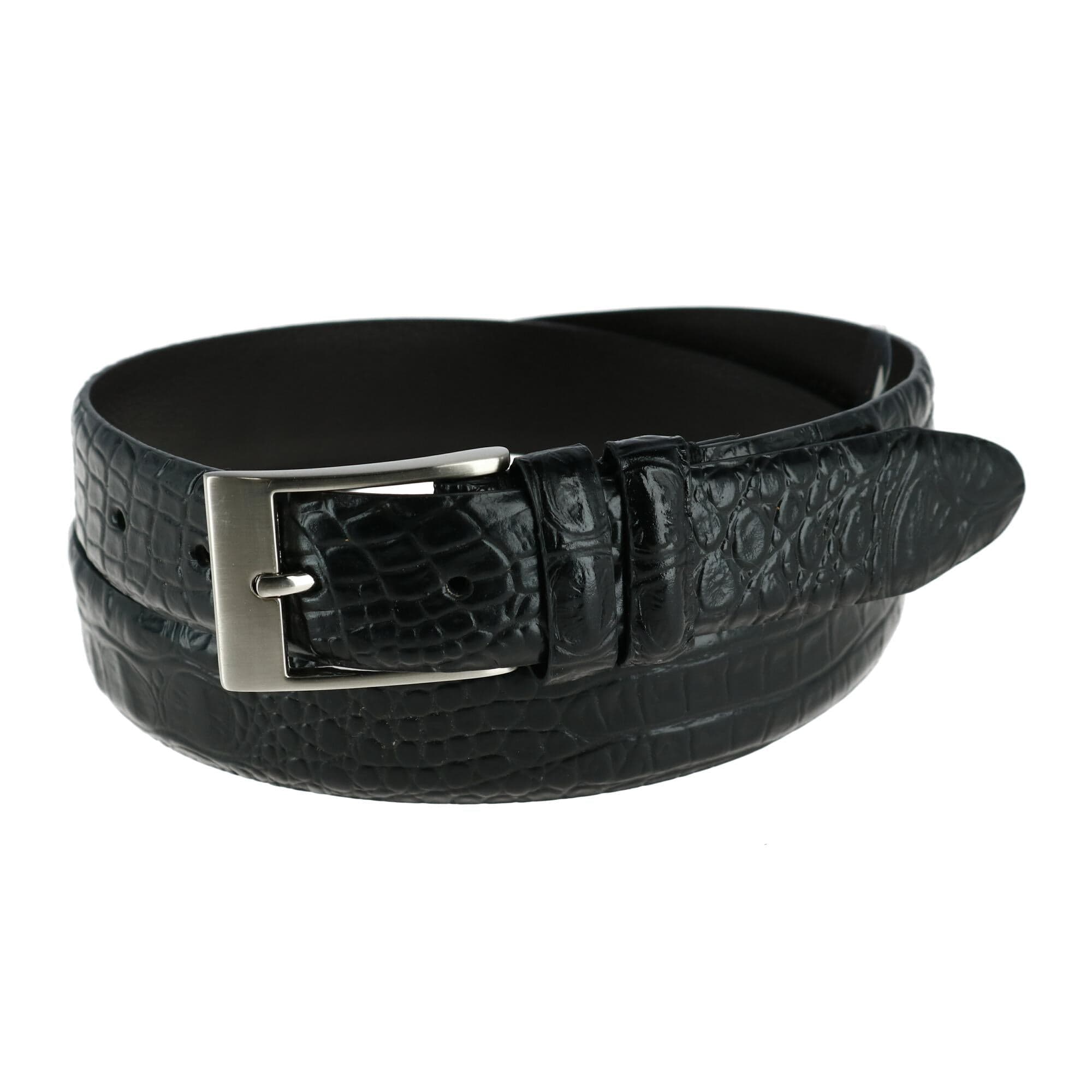 Toneka Men's Big and Tall Hornback Croc Print Belt - Men's Big and Tall Hornback Croc Print Belt