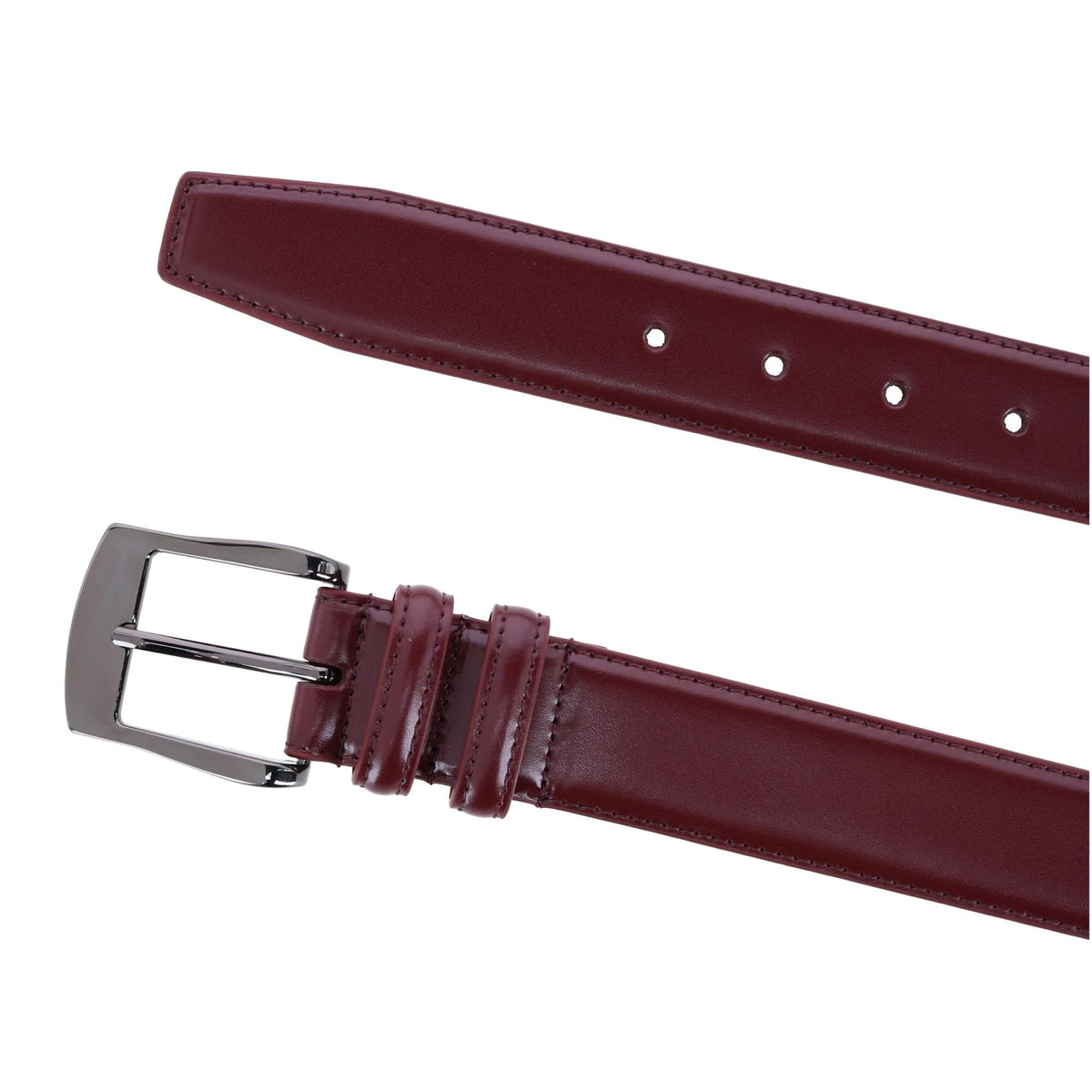 CTM® Men's Basic Dress Belt - Oxblood