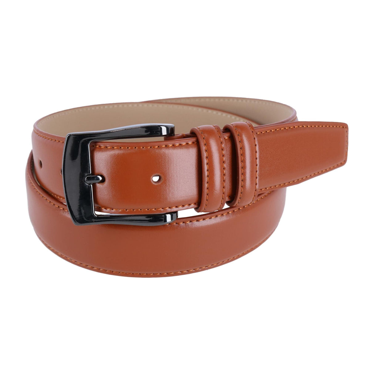 CTM® Men's Basic Dress Belt - Tan