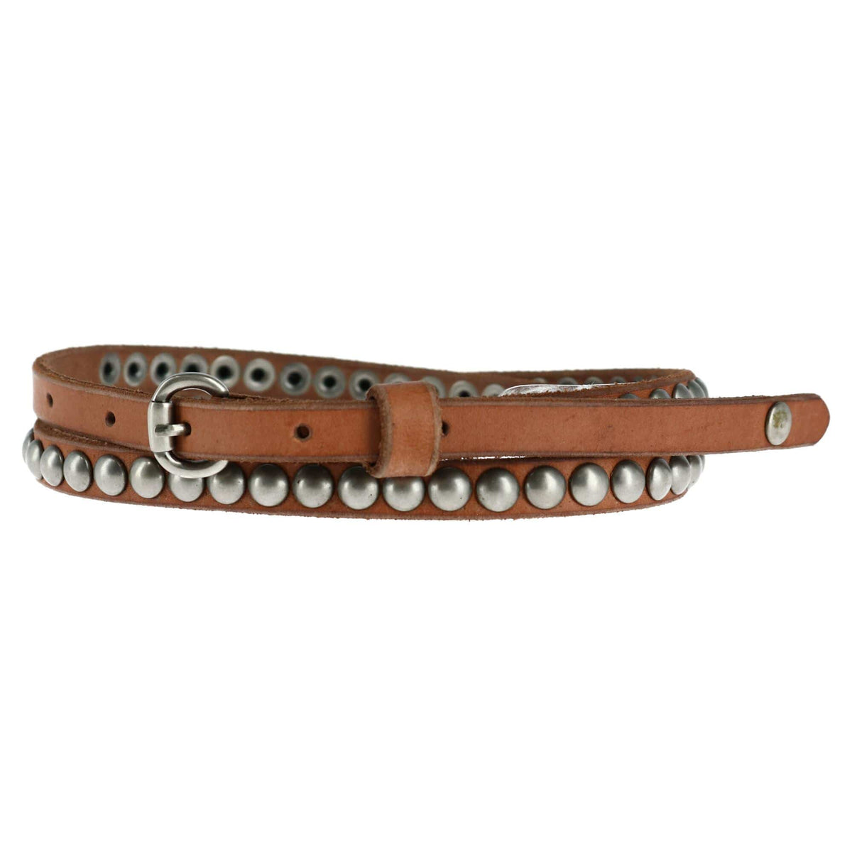 CTM® Women's Skinny Leather Belt