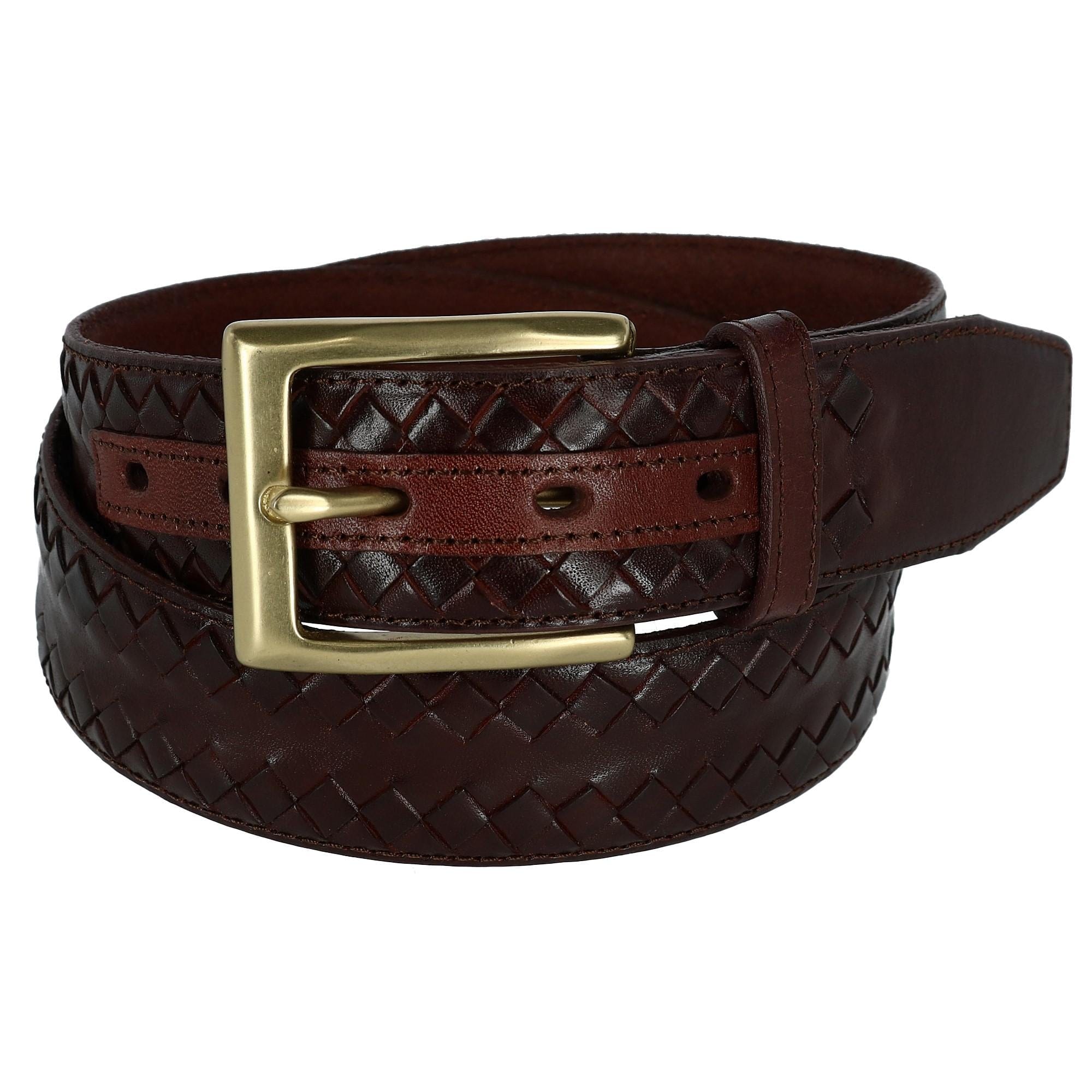 Men's Italian Leather Side Lace Belt by CTM | Casual And Jean Belts at ...