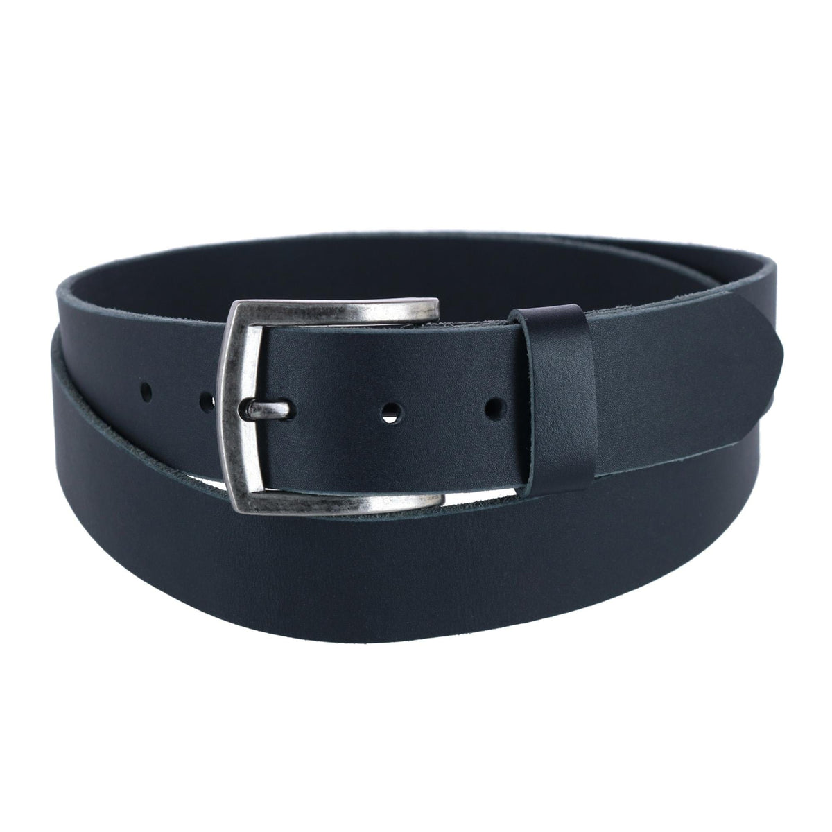CTM® Men's Big & Tall Bridle Belt with Removable Buckle - Black