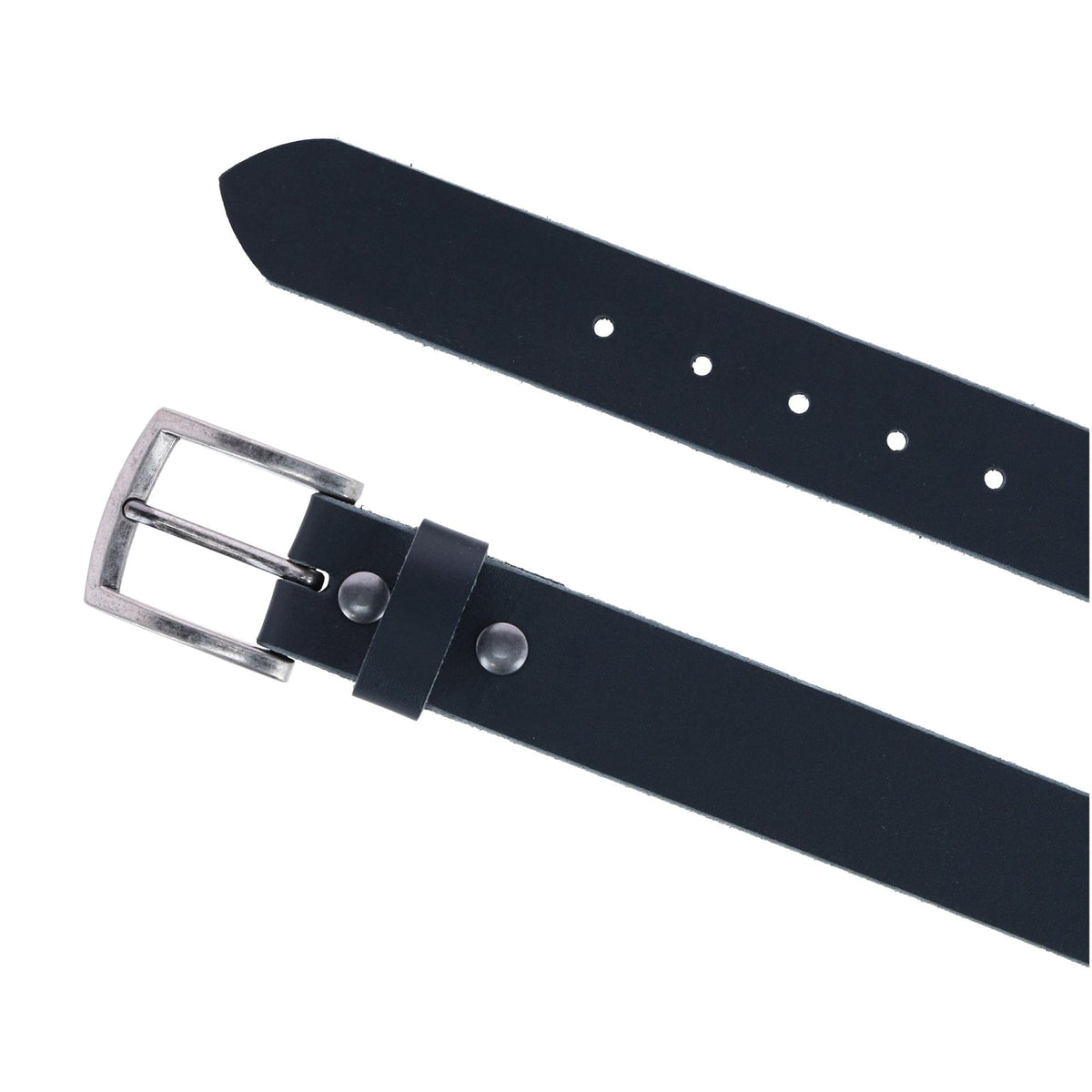 CTM® Men's Big & Tall Bridle Belt with Removable Buckle - Black