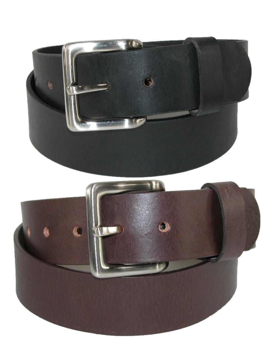 CTM® Men's Leather Bridle Belt with Removable Buckle (Pack of 2) - Men's Leather Bridle Belt with Removable Buckle (Pack of 2)