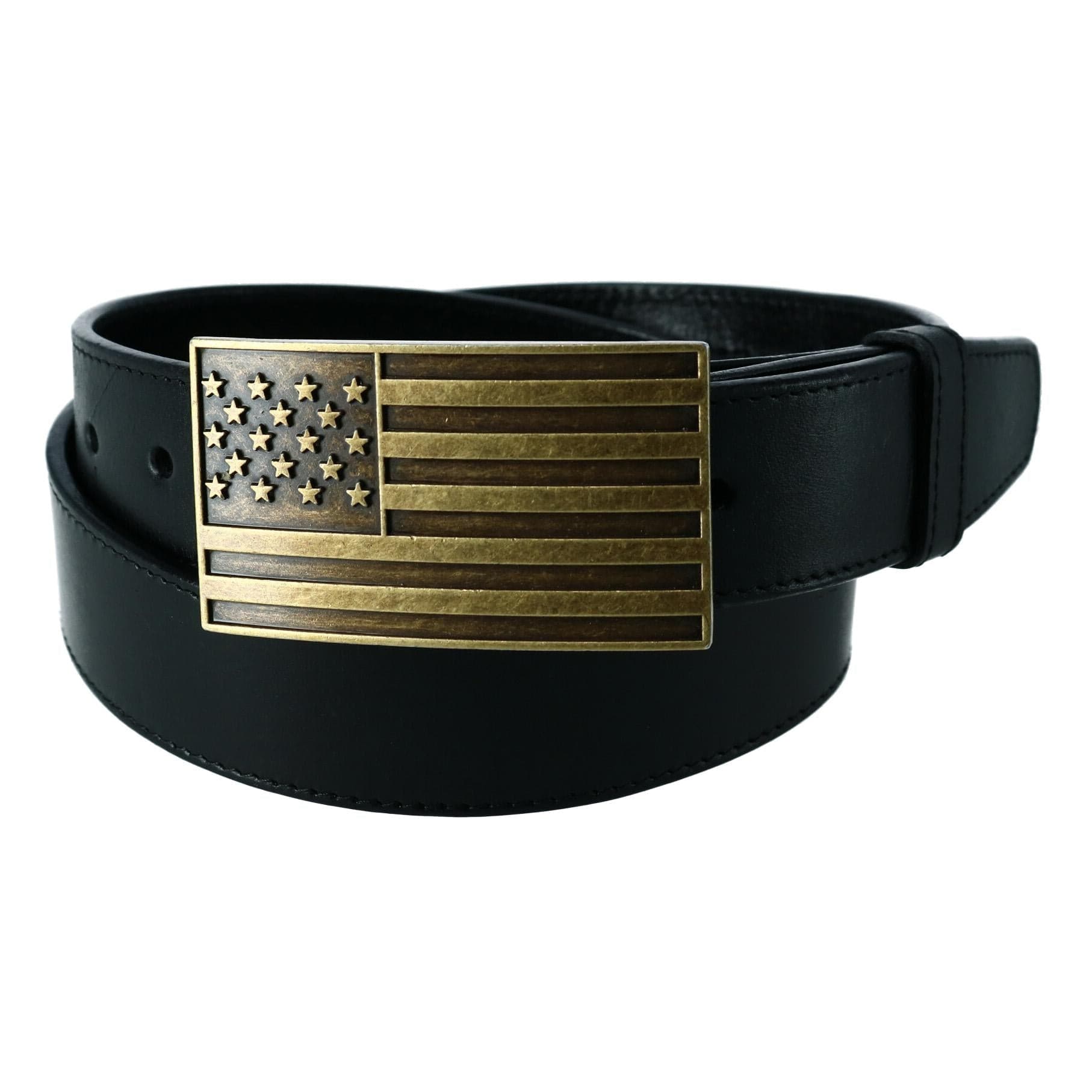 CTM® American Flag Bronze Belt Buckle - Bronze