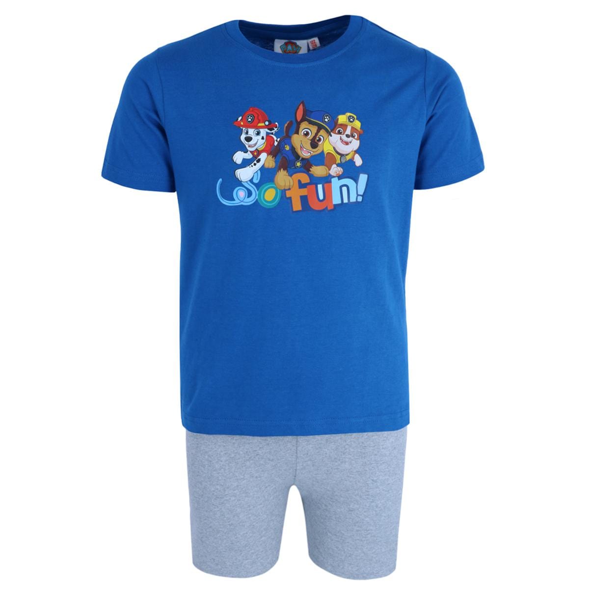 Textiel Trade Toddler Boy's Paw Patrol Short Sleeve and Shorts Pajama Set - Blue