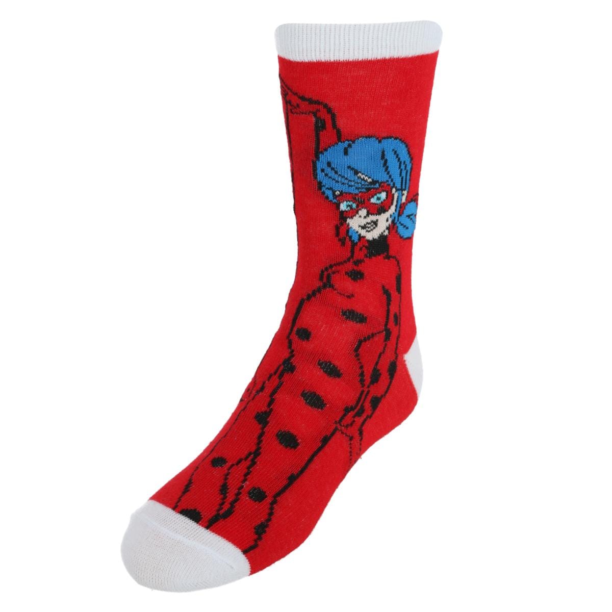 Textiel Trade Kids Disney Miraculous Ladybug & Cat Noir Crew Socks (4 Pack) - Multiple