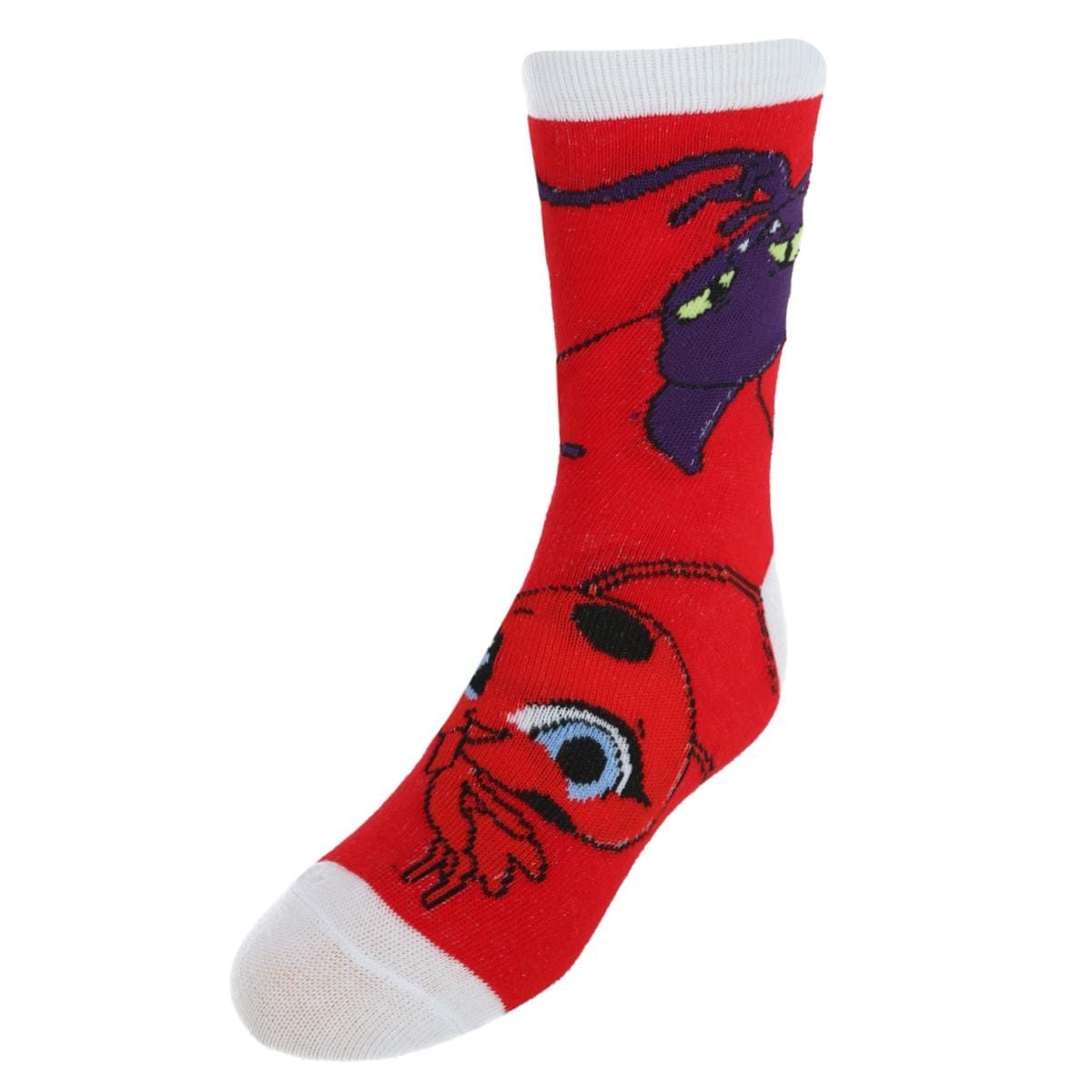 Textiel Trade Kids Disney Miraculous Ladybug & Cat Noir Crew Socks (4 Pack) - Multiple