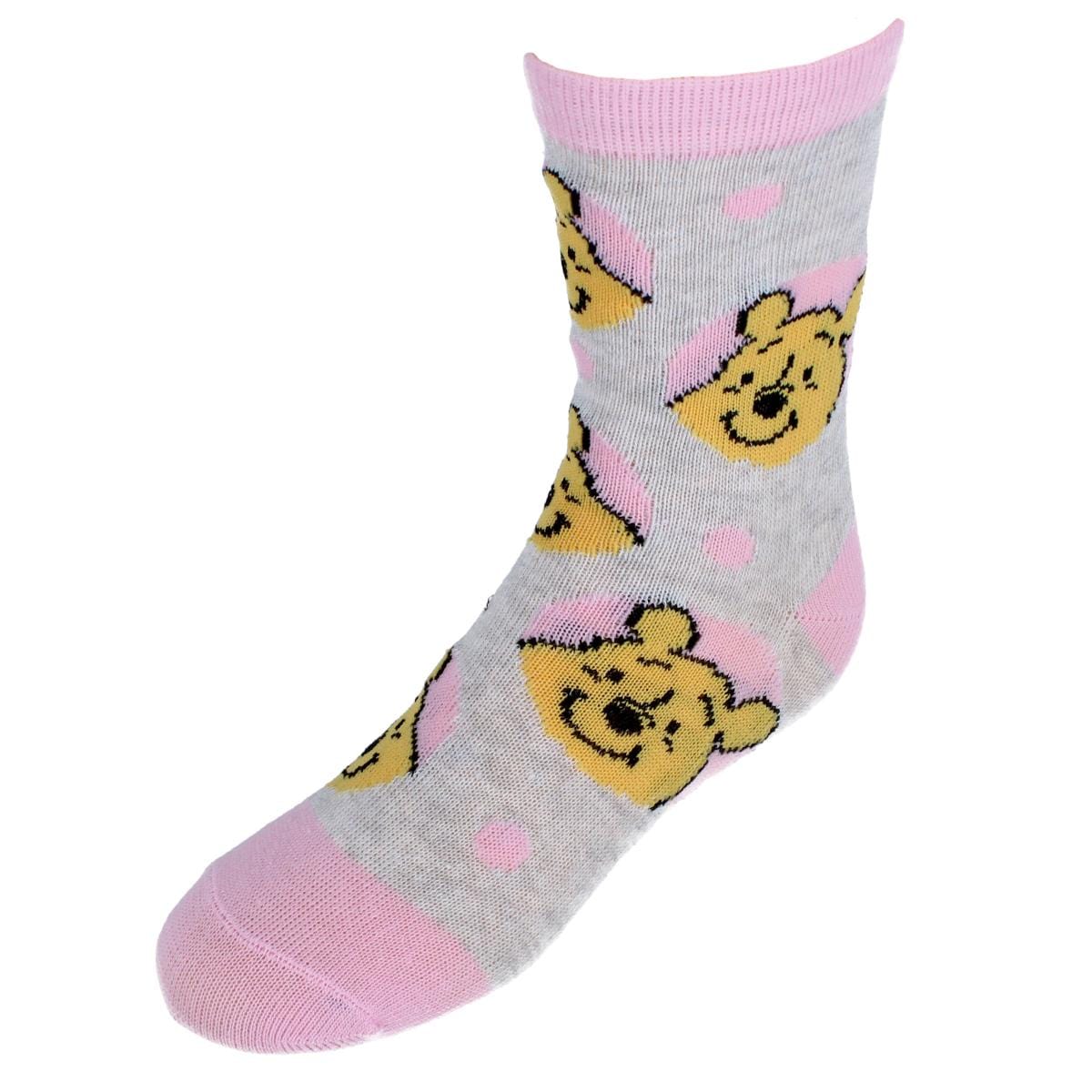 Textiel Trade Kid's Winnie the Pooh Fun Day Sneaker Socks (4 Pack) - Multiple