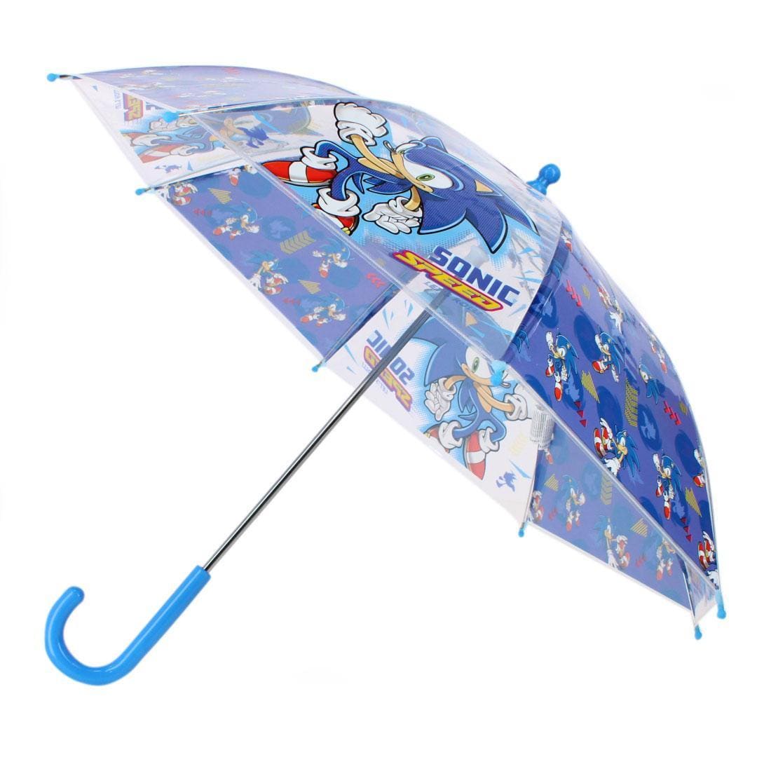 Textiel Trade Kids' Sonic the Hedgehog Stick Umbrella - Blue