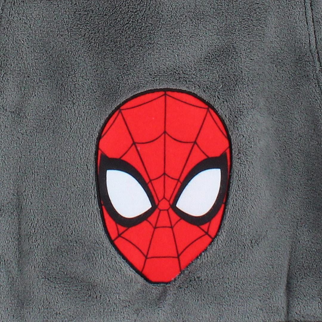 Textiel Trade Boy's Spiderman Plush Pullover Hoodie Blanket - Gray