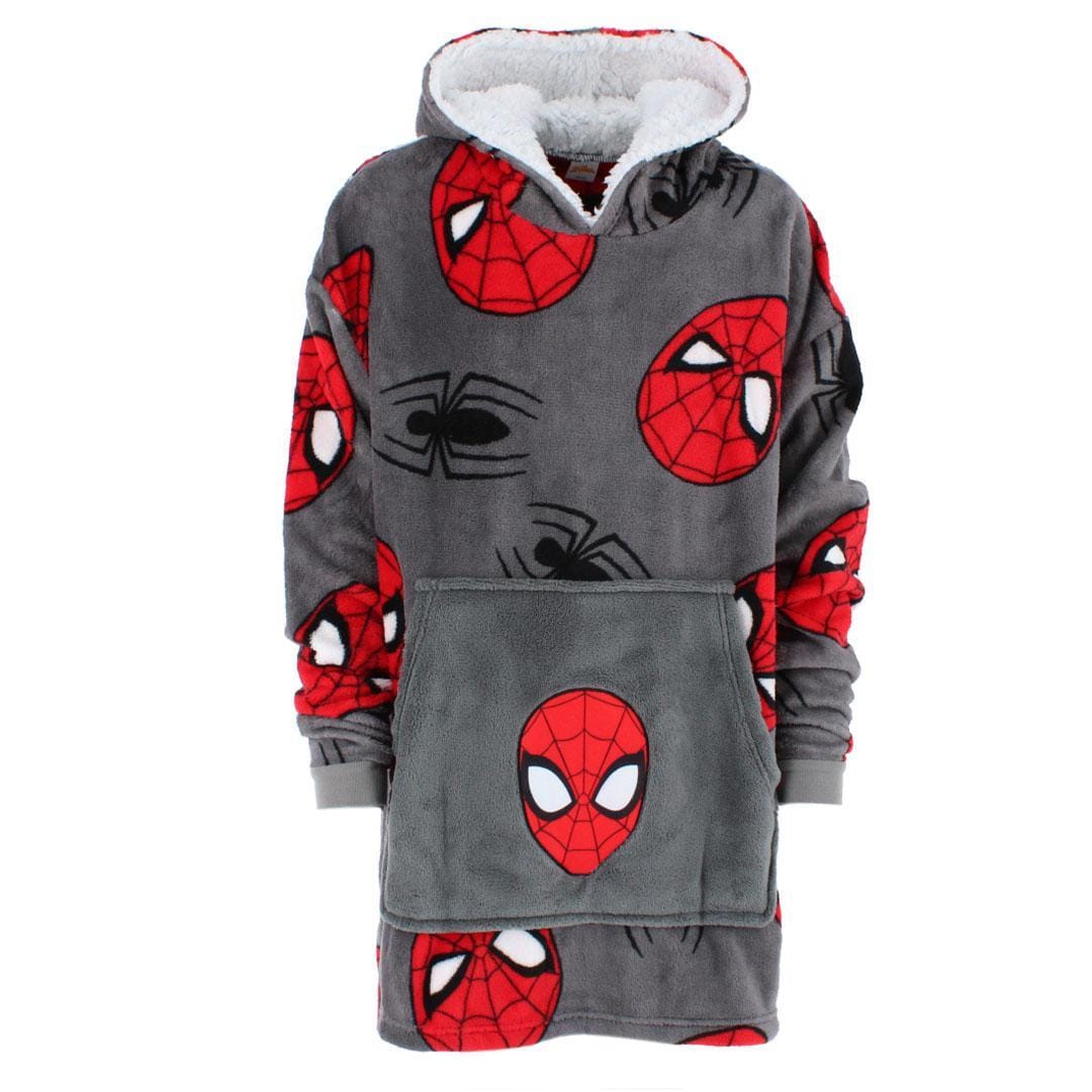 Textiel Trade Boy's Spiderman Plush Pullover Hoodie Blanket - Boy's Spiderman Plush Pullover Hoodie Blanket