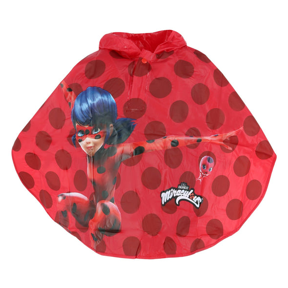 Kid's Miraculous Ladybug Polka-Dot Rain Poncho
