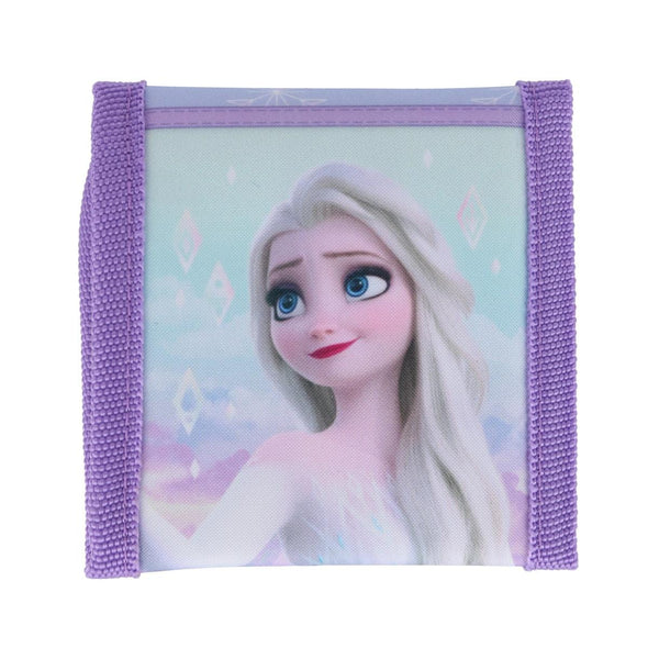 Kid's Disney Frozen Bi-Fold Wallet featuring Elsa with Hook & Loop Closure