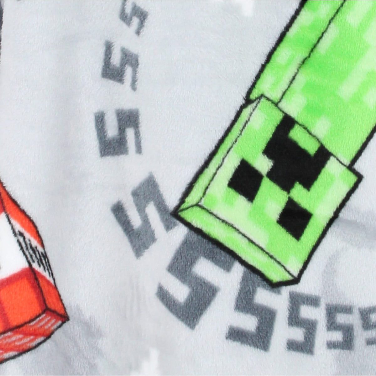 Textiel Trade Boy's Minecraft Plush Lounge Hoodie Blanket - Grey