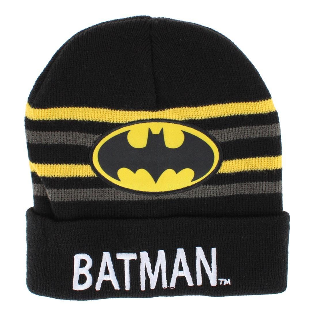 Textiel Trade Boy's One Size Fits Most Batman Winter Beanie Hat - Black