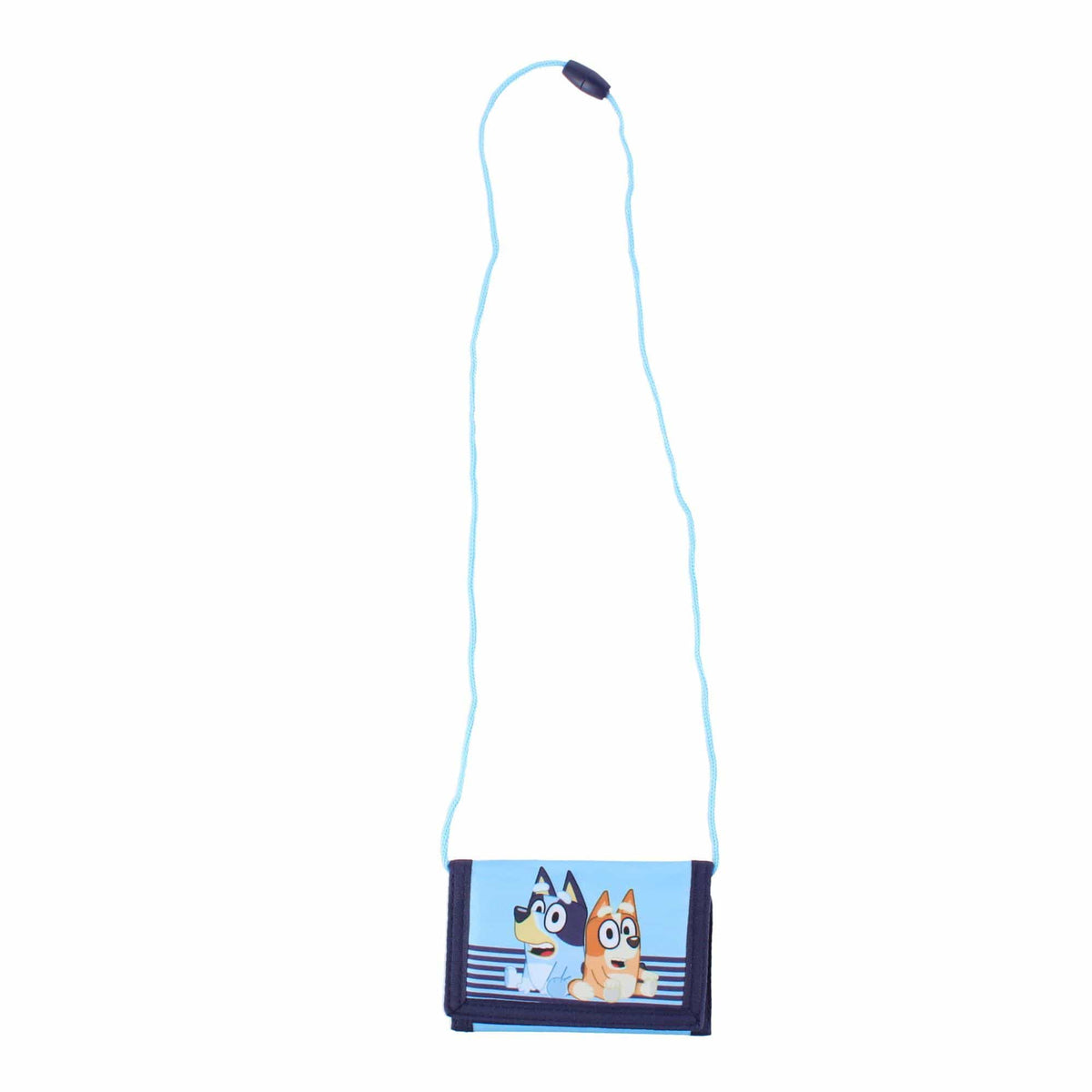 Textiel Trade Nickelodeon's Kid's Bluey & Bingo Hoo & Loop Tri-Fold Wallet - Blue