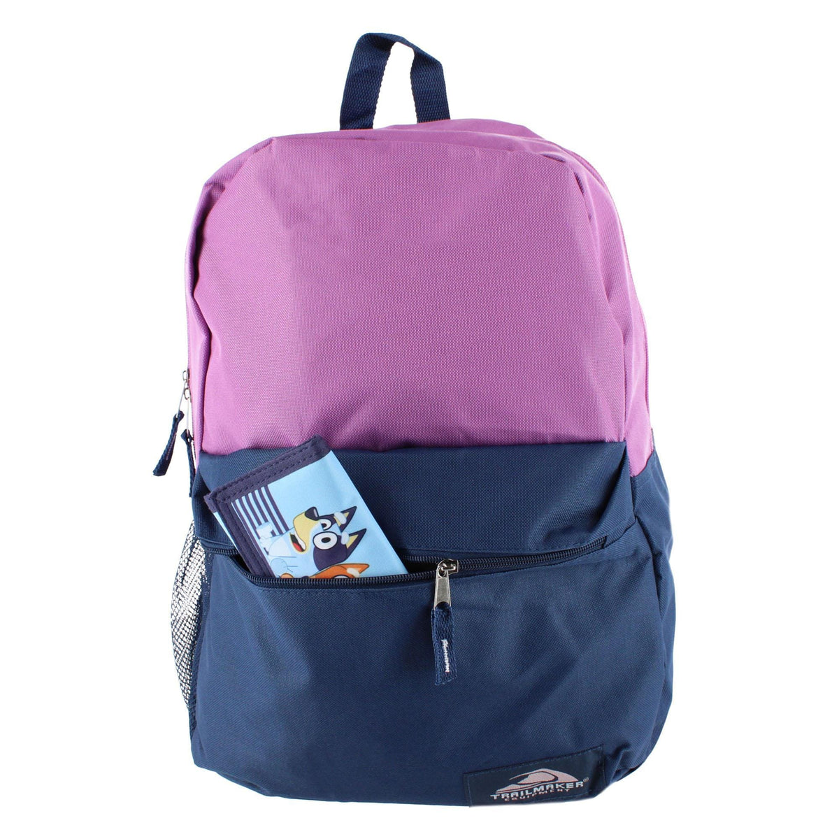 Textiel Trade Nickelodeon's Kid's Bluey & Bingo Hoo & Loop Tri-Fold Wallet - Blue