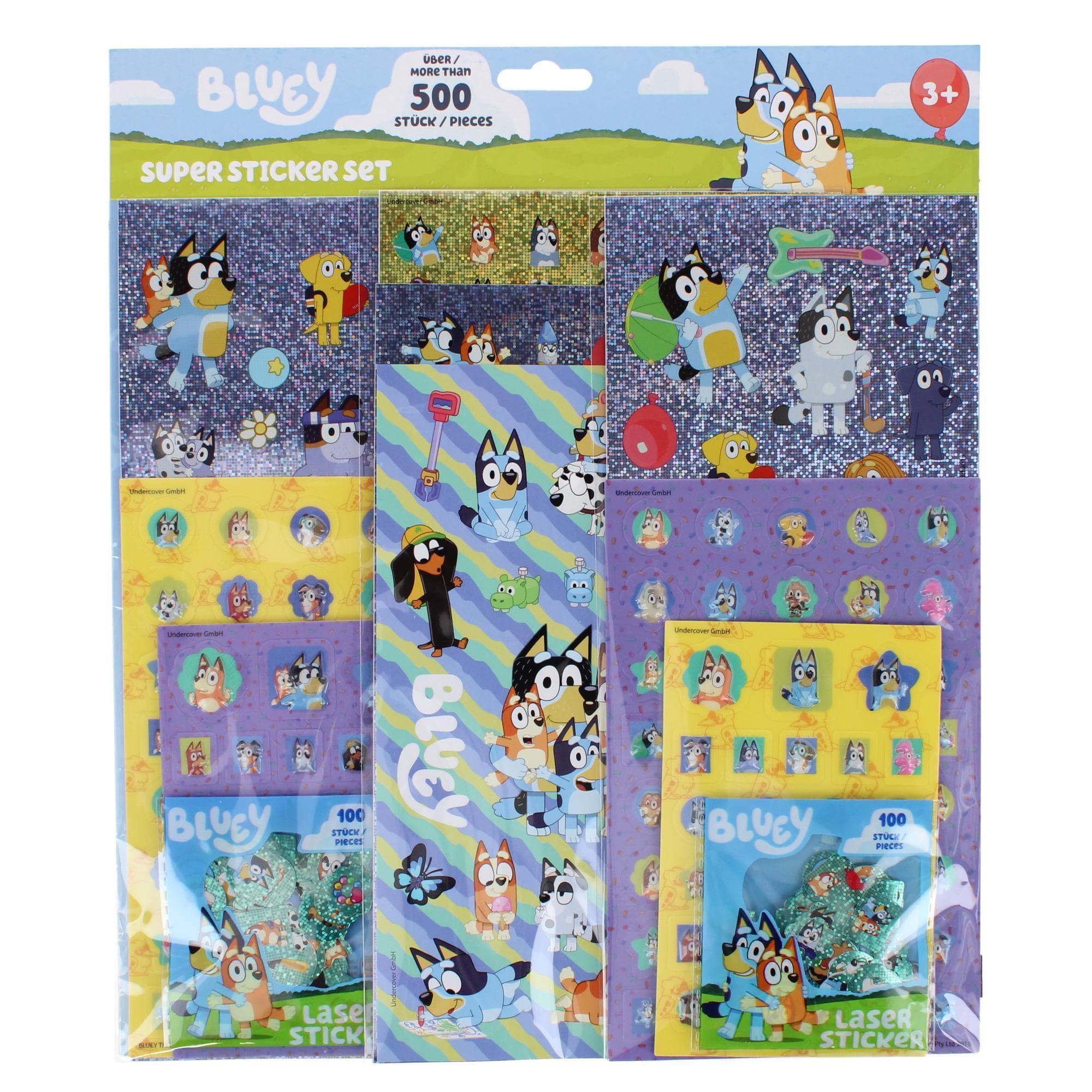 Textiel Trade Kid's Bluey & Friends 500 Piece Sticker Set