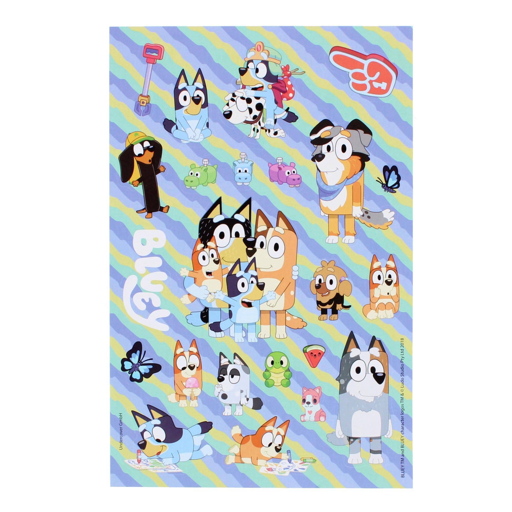 Textiel Trade Kid's Bluey & Friends 500 Piece Sticker Set - Multiple