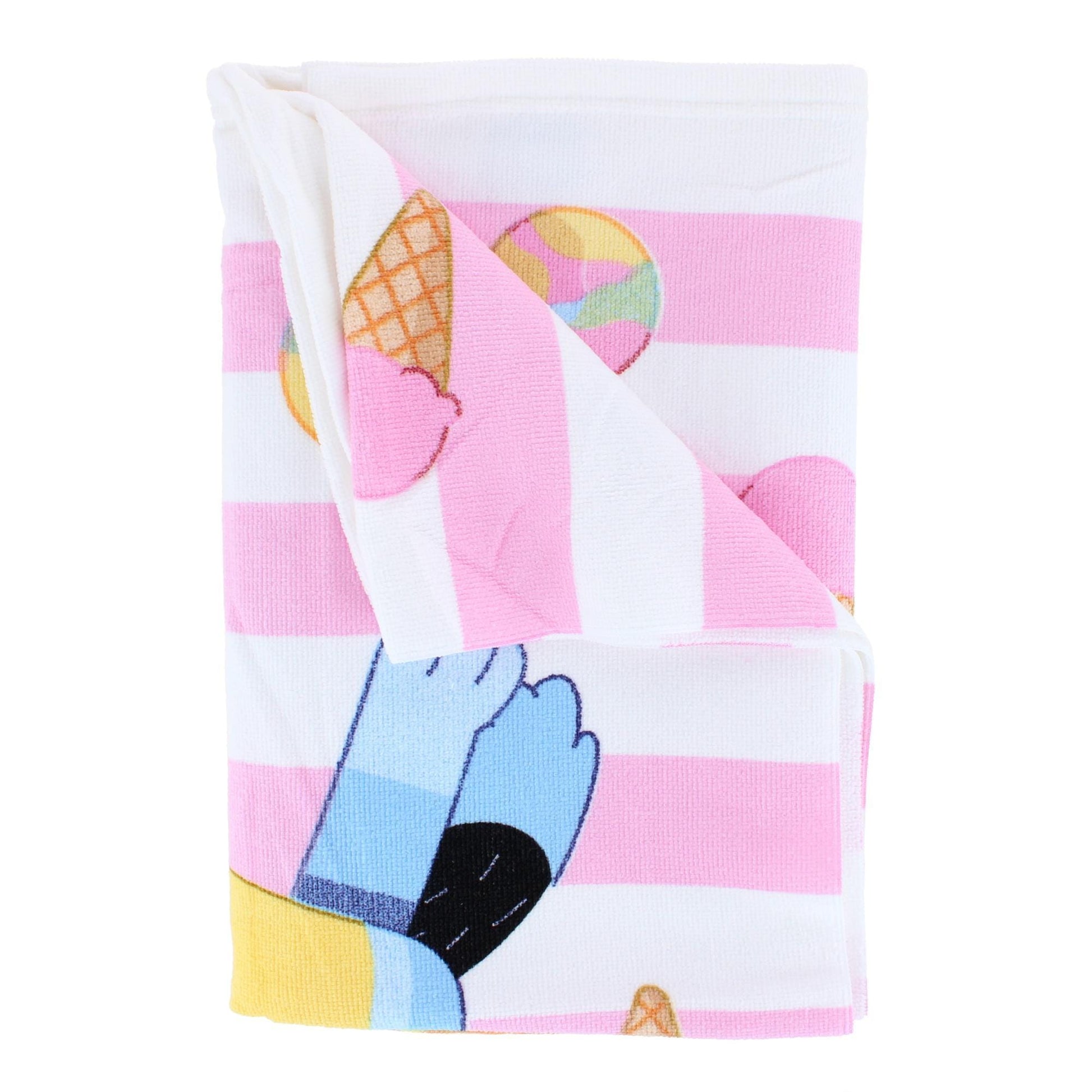 Textiel Trade Kids' Bluey Bingo Chilli and Bandit Beach Towel - Pink