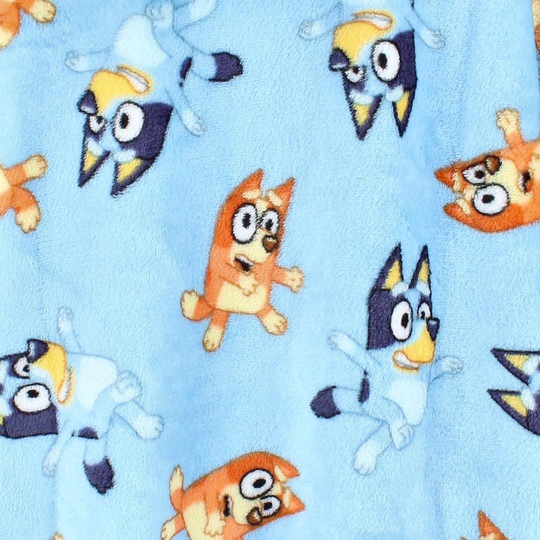 Textiel Trade Kid's Bluey and Bingo Plush Hoodie Blanket - Blue