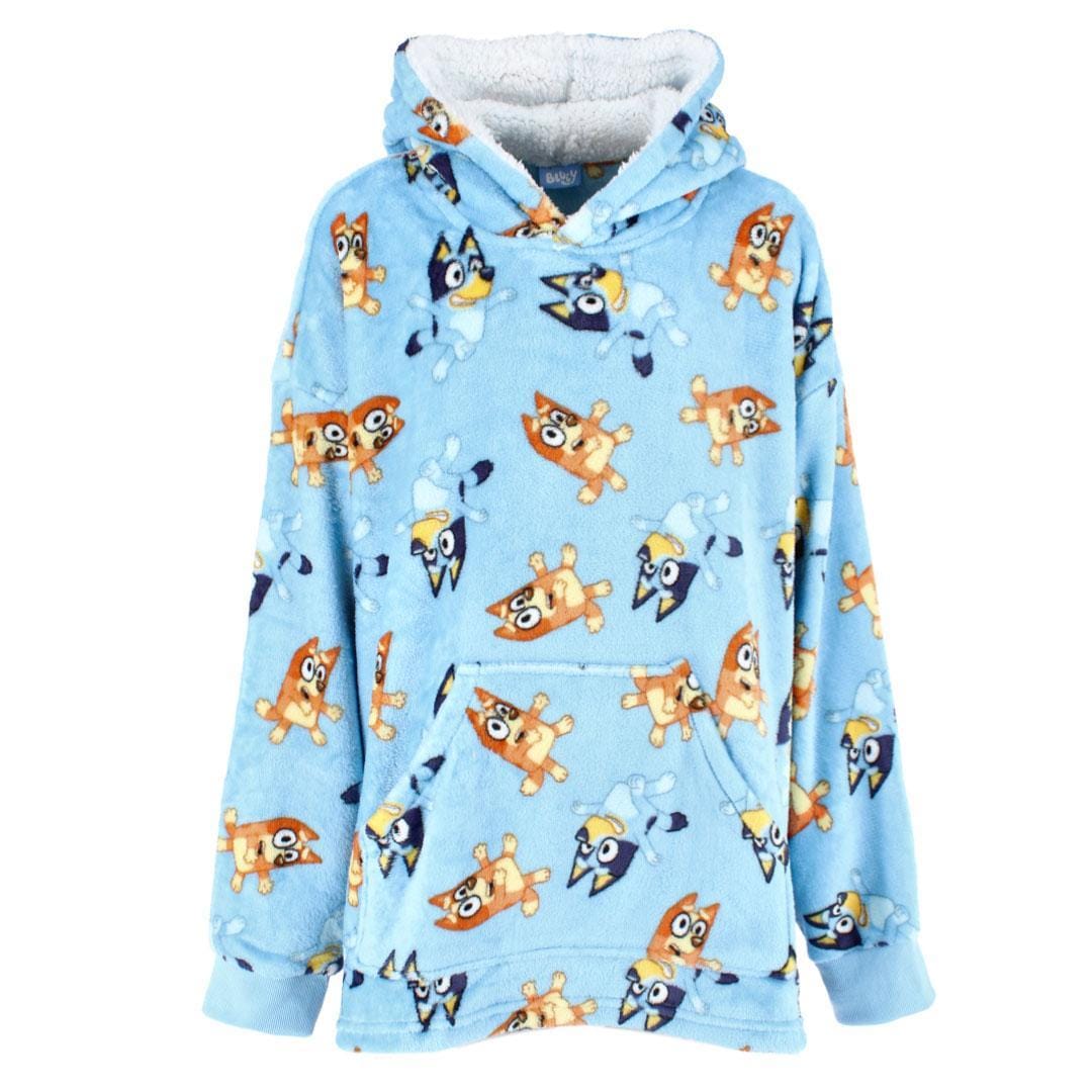Textiel Trade Kid's Bluey and Bingo Plush Hoodie Blanket - Kid's Bluey and Bingo Plush Hoodie Blanket