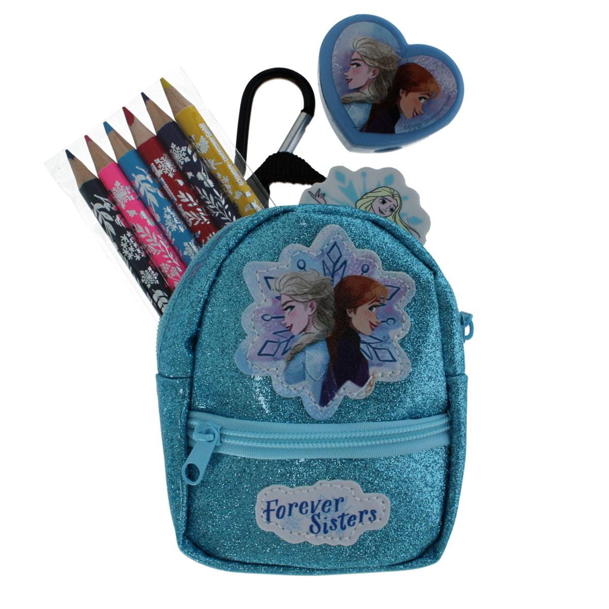 Textiel Trade Kid's Disney Frozen Filled Mini Backpack Bag Charm - Light Blue