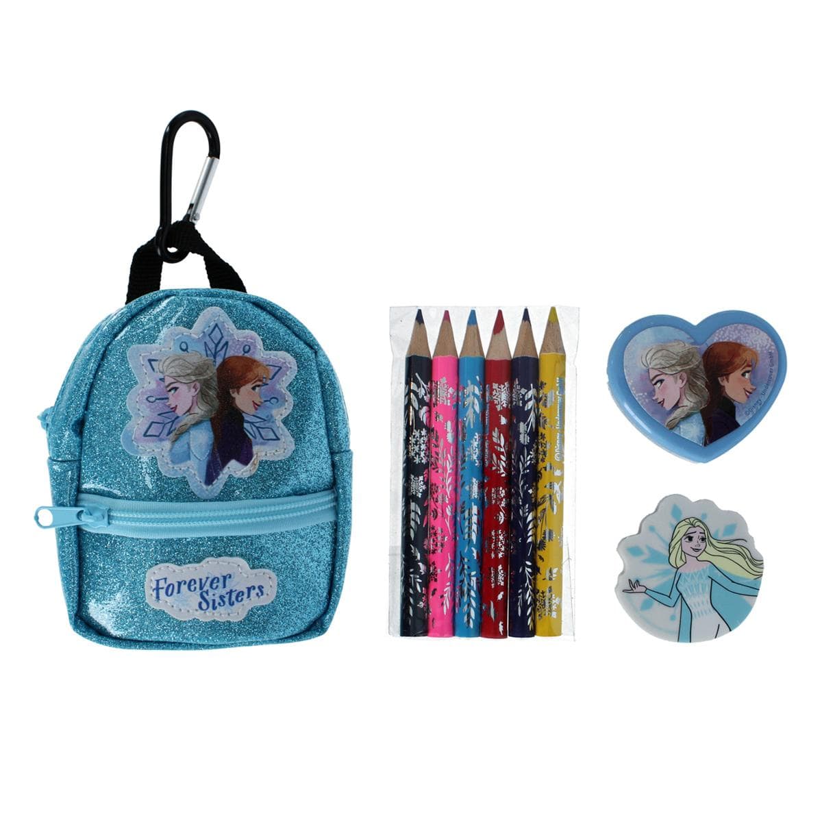 Textiel Trade Kid's Disney Frozen Filled Mini Backpack Bag Charm - Light Blue