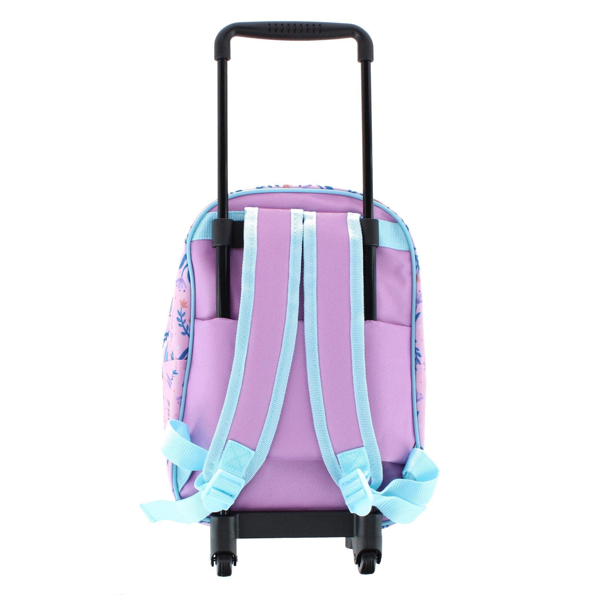 Textiel Trade Girls Anna & Elsa Frozen Rolling Backpack - Light Blue